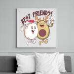 printfashion Karácsonyi barátok - Vászonkép - Fehér (16988601)