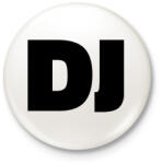 printfashion Dj - Kitűző, hűtőmágnes - Fehér (17365676)