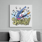 printfashion Gitáros cápa - Vászonkép - Fehér (17114176)