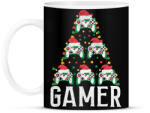 printfashion gamer karácsonyfa - Bögre - Fekete (17149617)