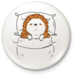 printfashion Alvó süni - Kitűző, hűtőmágnes - Fehér (17121366)