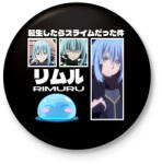 printfashion Slime Rimuru - Kitűző, hűtőmágnes - Fekete (17408633)