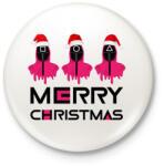 printfashion Squid Game Christmas - Kitűző, hűtőmágnes - Fehér (16887524)