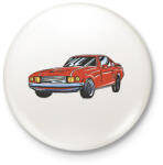 printfashion Retro autó - Kitűző, hűtőmágnes - Fehér (17123597)