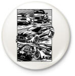printfashion MUSTANG GTR - Kitűző, hűtőmágnes - Fehér (17393246)