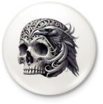 printfashion Koponya - Kitűző, hűtőmágnes - Fehér (17197389)