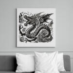 printfashion Sárkány - Vászonkép - Fehér (17196078)