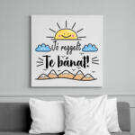 printfashion Jó reggelt te bánat - Vászonkép - Fehér (17303700)