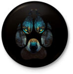 printfashion Farkas - Kitűző, hűtőmágnes - Fekete (16951269)