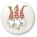 printfashion Karácsonyi manók - Kitűző, hűtőmágnes - Fehér (16990398)