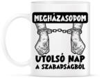 printfashion Utolsó nap a szabadságból fekete - Bögre - Fehér (17468323)