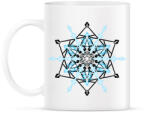 printfashion Hópehely mandala - kék - Bögre - Fehér (17022347)