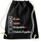 printfashion Ballagás Iskola fehér - Sportzsák, Tornazsák - Fekete (17365946)