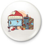 printfashion Karácsonyi számítógép - Kitűző, hűtőmágnes - Fehér (16984959)