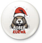 printfashion Bober Kurva - Kitűző, hűtőmágnes - Fehér (16960718)