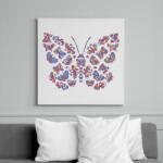 printfashion Pillangók - Vászonkép - Fehér (17124516)