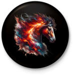 printfashion ló - Kitűző, hűtőmágnes - Fekete (17280242)