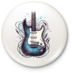 printfashion gitár - Kitűző, hűtőmágnes - Fehér (16903044)