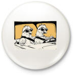 printfashion Menő galambok - Kitűző, hűtőmágnes - Fehér (17119977)