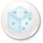 printfashion Dobó kocka - Kitűző, hűtőmágnes - Fehér (17168123)