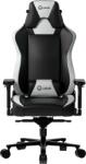 LORGAR Base 311, Gaming chair, PU eco-leather, 1.8 mm metal frame, multiblock mechanism, 4D armrests, 5 Star aluminium base, Class-4 gas lift, 75mm PU casters, Black + white (LRG-CHR311BW)