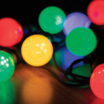 Somogyi Elektronic LPL 30M fényfüzér, 30 db LED gömb, színes, IP44, kültéri, beltéri - digibolt