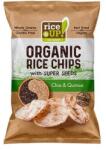 RiceUP! Barnarizs chips, 25 g, RICE UP Bio, chia maggal és quinoával