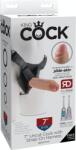 Pipedream King Cock - 7" Uncut with Strap-On Harness