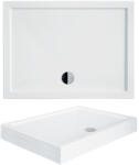 Besco Alpina C szögletes akril zuhanytálca 80 × 100 × 14 cm - BAA-10814-P (BAA-10814-P)