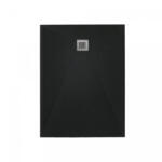 Aquatrend Zara öntött márvány kompozit zuhanytálca 80x120x2, 7 cm - fekete (WEB014009)