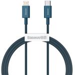 Baseus USB Type-C/Lightning Gyorstöltős adatkábel 1 m, kék (CATLYSA03) (CATLYSA03)