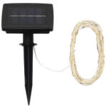 Somogyi Elektronic micro LED fényfüzér, 5 méter, napelemes, kül- és beltéri kivitel, 100 db melegfehér micro LED (SML100WW) (SML100WW)