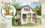 Smoby Set căsuța Prietenilor și stand de legume Bio Friends House Life Smoby extensibilă cu sonerie și bucătărie cu masă de picnic (SM810207-65) Casuta pentru copii
