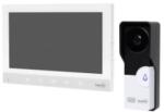 Somogyi Elektronic 7 colos videó-kaputelefon szett, éjszakai kameramóddal, 30 féle csengetési dallammal, kitekintő funkcióval, érintőgombokkal,