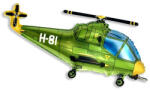  Fólia lufi, mini forma, helikopter, zöld
