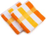 GÖZZE Gozze - Prosop New York Stripe, Set de 2, Prosop Moale si Absorbant, 100% Bumbac, 50 x 100 cm - Portocaliu/Alb/Galben (555-8450-A4) Prosop
