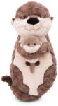 NICI Jucarie de plus NICI Otter Oda & Odalina 40 x 20 cm - perna de plus 2 in 1 din plus moale, perna decorativa in forma de vidra pentru copii si adulti, 49169, idee de cadou grozava, bej si gri (49169)