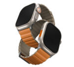 Uniq Revix Premium mágneses szilikon szíj Apple Watch 42/44/45/49mm, narancs/khaki (-45MM-REVPSORGKAK)