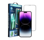 Utángyártott Apple iPhone 15 Plus / iPhone 16 Plus 5D Full Glue hajlított tempered glass kijelzővédő üvegfólia felhelyezőkerettel, fekete (5903396248092)