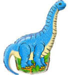  Fólia lufi, mini forma, kék dínó, 44cm
