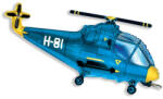  Fólia lufi, mini forma, helikopter, kék