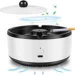 Velixo Elektromos hamutartó Velixo® fedéllel, közvetlen szívás, negatív ionos légtisztító, szageltávolító, cigarettafüst, automatikus kikapcsolás, otthoni, irodai, autós, helyi, USB-kábellel, fehér (ED354)