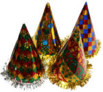  Fényes boás hologramos papír kalap