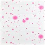 SDEPOT 20 db SDEPOT® tapéta csempe készlet, 3 mm vastag, mérete 70x77 cm, téglautánzat, rózsaszín pitypangos minta (SET20_TAPET_58_PAPADIE)