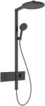 Hansgrohe Raindance Alive S Showerpipe EcoSmart 300 1jet termosztátos zuhanyrendszer, szálcsiszolt fekete króm 24583340 (24583340)