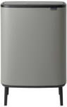 Brabantia Cos de gunoi Brabantia Bo Touch Hi 1001266, 2x30 L, Perfect langa perete, Reglare picioare, Acoperit cu minerale, Gri (1001266) Cos de gunoi