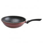 Rosberg Tigaie wok Rosberg R51320G26H, 26 cm, Finisaj marmura, Inductie, Bordeaux melange (R51320G26H)