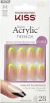 Kiss Unghii false Salon Acrylic French Color Hype, 28 bucati, Kiss