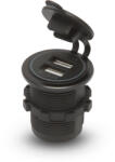 MNC Szivargyújtó helyére beépíthető USB aljzat, piros LED - csavaros 2 x USB - 5V - 2, 1
