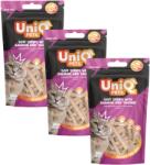  UNIQ PETS UNIQ PETS macskaeledel - puha csíkok lazaccal, tasurinnal 3x50g